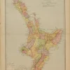 Antiquarian Print Shop Map, New Zealand, General Map Of The North Island, C1886 garantis authentique 7