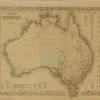 REMISE allant Antiquarian Print Shop Map, Colton, Australia, Colton’s Atlas Of The World, 1856 7