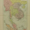 Antiquarian Print Shop Map, Indo China, The Edinburgh Geographical Institute, John Bartholomew And Sons Ltd, W & R Chambers, se précipiter pour acheter 5