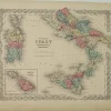 mode Antiquarian Print Shop Map, Colton J H, Southern Italy, Kingdom Of Naples Sardinia And Malta, #19, C1855 7