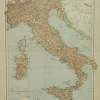 grossiste en ligne Antiquarian Print Shop Map, Italy, The Edinburgh Geographical Institute, John Bartholomew And Sons Ltd, W & R Chambers, 5