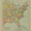 acheter en ligne Antiquarian Print Shop Map, United States, The Edinburgh Geographical Institute, John Bartholomew And Sons Ltd, W & R Chambers, 7