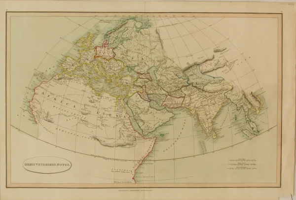 l'unique style Antiquarian Print Shop Map, Orbis Vereribus Notus, C Smith Publisher And Mapseller, 1836, 1