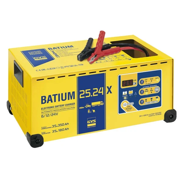 Chargeur De Batterie Automatique à Micro-processeur GYS BATIUM 25.24X (6V-12V-24V) soldes pas cher 1