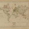 Antiquarian Print Shop Map, Steiler Adolf, Erdkarte In Mercators Projection, Steilers Hand Atlas No 9, C1861 a Prix Discount 5