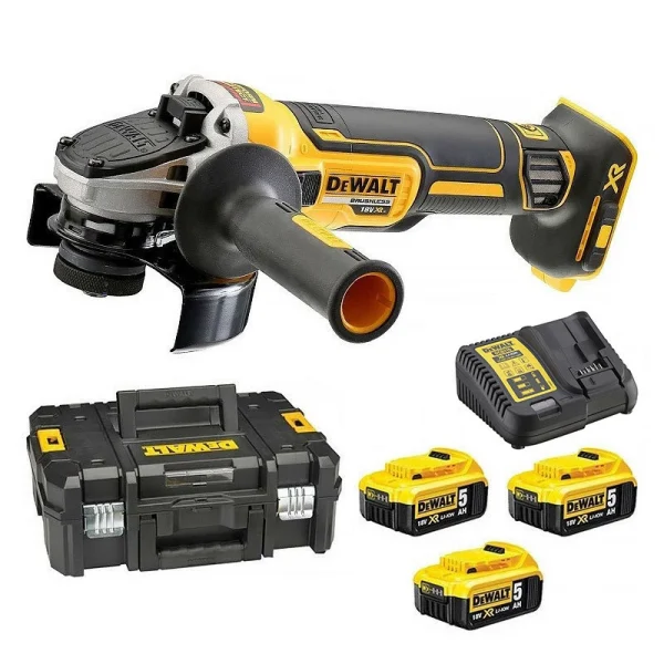 DEWALT MACHINES Meuleuse D’angle DEWALT DCG405P3 125 Mm 18 V (3 X 5ah) à prix d'occasion 1