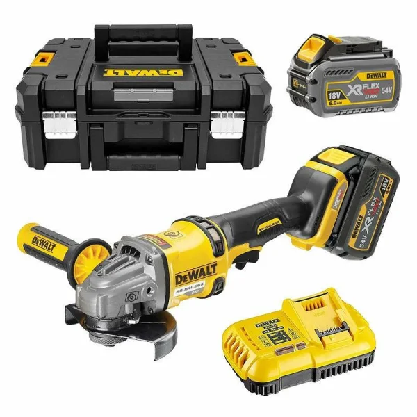 DEWALT MACHINES Meuleuse DEWALT DCG414T2 125 Mm XR Flexvolt 54 V + T-Stak De Qualité 1