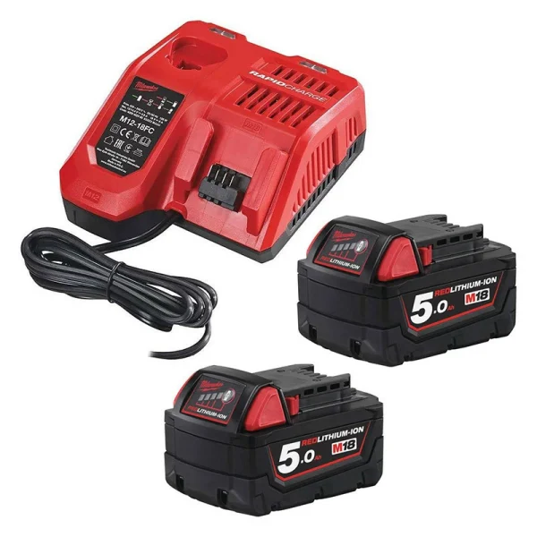 Pack 2 Batteries 18V MILWAUKEE M18 NRG-502 2 X 5.0 Ah 4933459217 outlet soldes 1