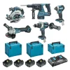 Top ventes MAKITA MACHINES Pack 5 Outils MAKITA DLX5038PTJ 18V Li-Ion (4x5Ah) 5