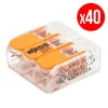 en ligne Pack De 40 Bornes De Connexion Rapide A Levier WAGO 3 Entrées Fil Souple Et Rigide – S221 7