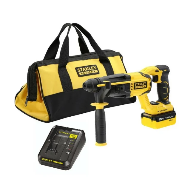 Perforateur Brushless SDS+ STANLEY FMCD900M1S FATMAX 18V – 1 Batterie Li-Ion 4,0 Ah boutiqued en ligne 1