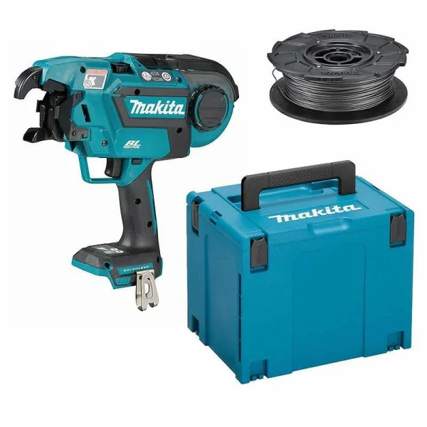 MAKITA MACHINES Pince A Ligaturer Li-ion 18 V MAKITA DTR180ZJ (Machine Nue) + Lot De 50 Bobines De Fil à Ligaturer MAKITA 199137-9 Ø 0.8 Mm solde en ligne 1