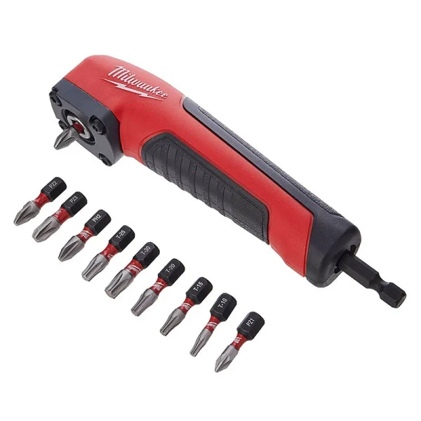 Renvoi D’angle MILWAUKEE 4932471274 Shockwave Avec 10 Embouts De Vissage pas cher en vente 1