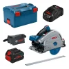 marques de renommée BOSCH MACHINES Scie Circulaire Plongeante Sans Fil BITURBO GKT 18V-52 GC BOSCH 0615990M0A 2 X 5.5Ah + Rail 7