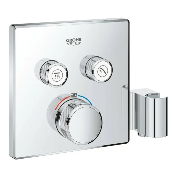 Thermostatique Encastré GROTHERM SMARTCONTROL GROHE 29125000 2 Sorties – Chrome De super promotions disponibles 1